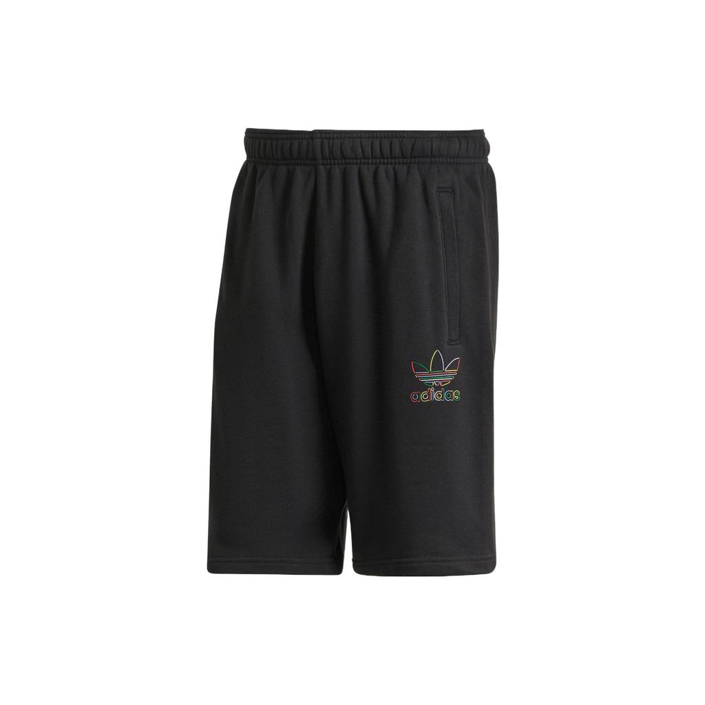 Adidas Originals Trefoil Mickey Mouse Cartoon Print Straight Leg Sports Shorts Men Shorts Black HF4930