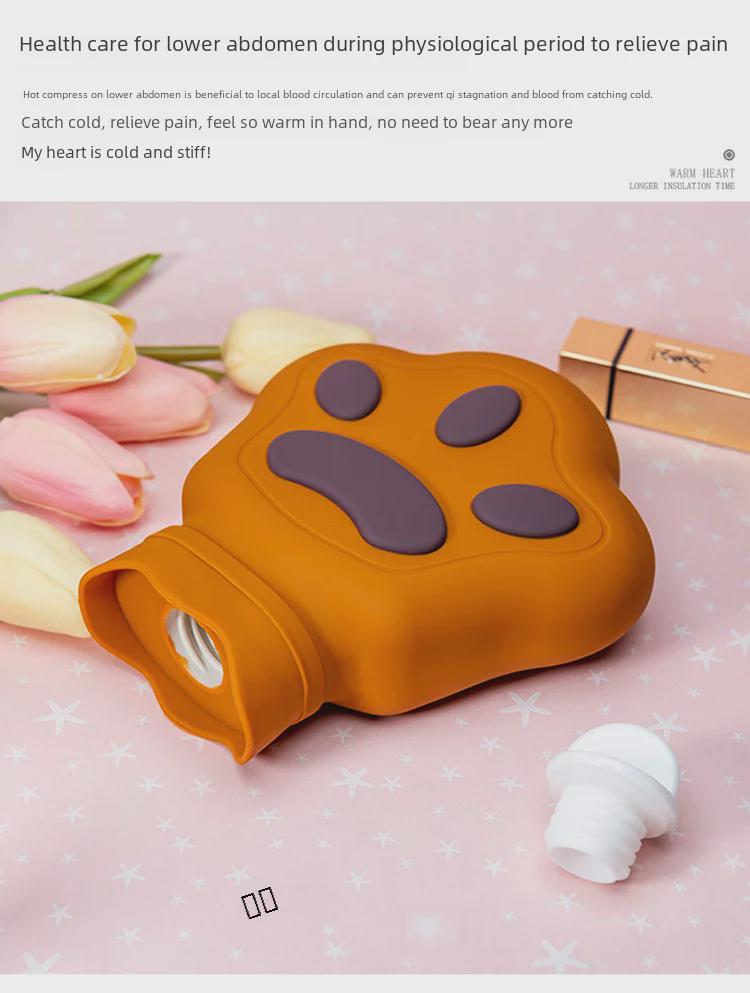 Силиконовый мешок для горячей/холодной воды Bear Paw: Грелка для рук и ледяной компресс «кошачья лапка», которую можно использовать в микроволновой печи