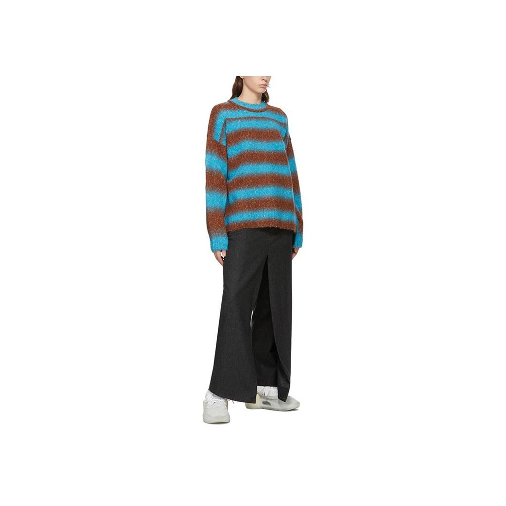 WE11DONE Striped Knit Crew Neck Long Sleeve Pullover Sweater Unisex sweater Blue WD-KT9-20-008-U-BL