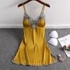 Sexy Ice Silk Camisole Nightdress with Chest Pad – Korean Style Women's Summer Sleepwear