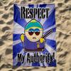 South Park Respect My Authority Soft Towel Flannel Printed Towel Quick-drying Double-sided Velvet Absorbent Bath Wash Face Towel