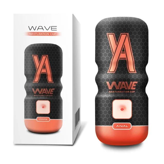 WAVE Powerful Sucking Masturbation Cup Realistic Anal Vagina Pocket Pussy Blowjob Massager Male Masturbator Sex Toys for Men 18+