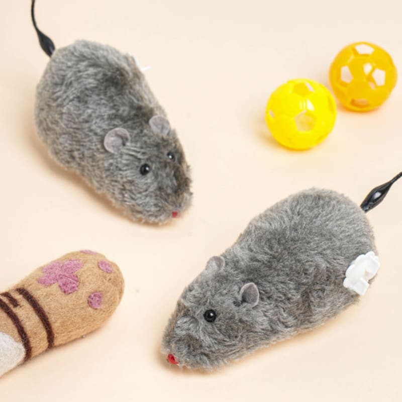 [Pet] Заводная игрушка-мышь для кошек