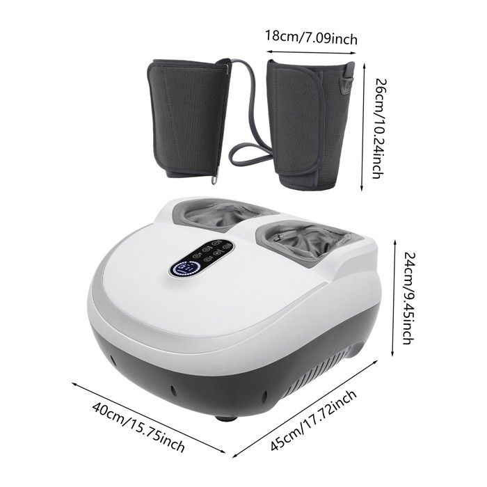Electric Foot Massager - Electric Foot Massager 40-50 C - with Calf Heating - for Home & Office