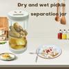Pickles Jar Easy To Use Multipurpose Transparent Dry and Wet Dispenser Pickles Olives Hourglass Jar Storage Container