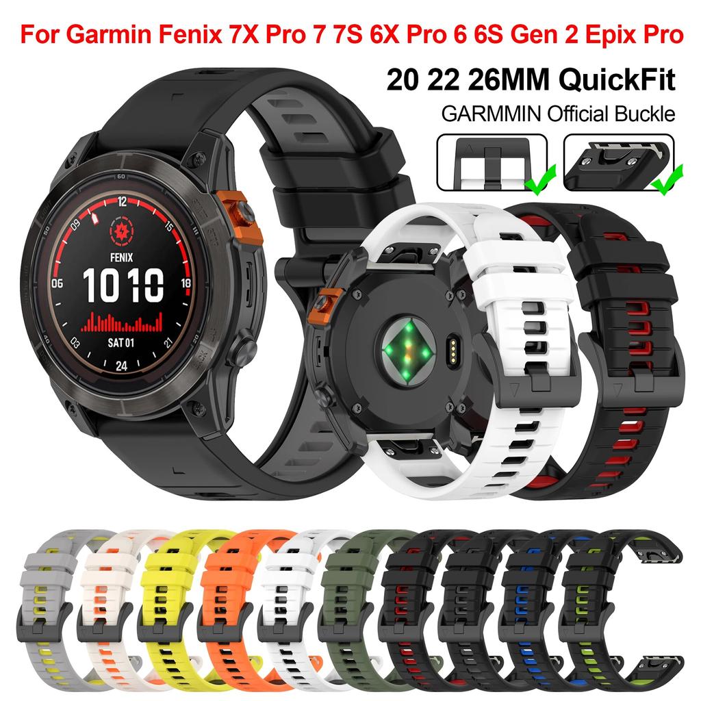 20 22 26MM Watch Strap for Garmin Epix Pro 47mm 51mm Gen2 QuickFit Watchband for Fenix 7X 7 Pro 6X 6 6S Pro 5X 3HR D2 965 Correa
