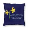 William Wordsworth Daffodils Square Pillowcase Polyester Linen Velvet Creative Zip Decor Pillow Case Home Cushion Cover