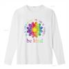 Be Kind Daisy Flower Rainbow Positive Inspirational Kindness T Shirt vintage Washed streetwear Unisex Breathable Stretched Soft