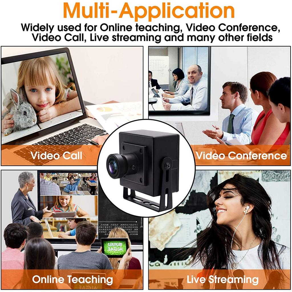 ELP 1 Megapixel Fisheye Lens HD Mini USB CMOS OV9712 720P Compatible with 1MP Web PC External USB Webcam, Wide-Angle Camera, Sensor, H.264 Webcam,