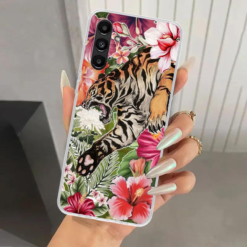 Премиальный чехол для телефона с рисунком тигра для Samsung Galaxy A17 A16 A37 A26 A36 A57 A56 A15 A25 A35 A55 A14 A24 A34 A54 A13 A23 A33
