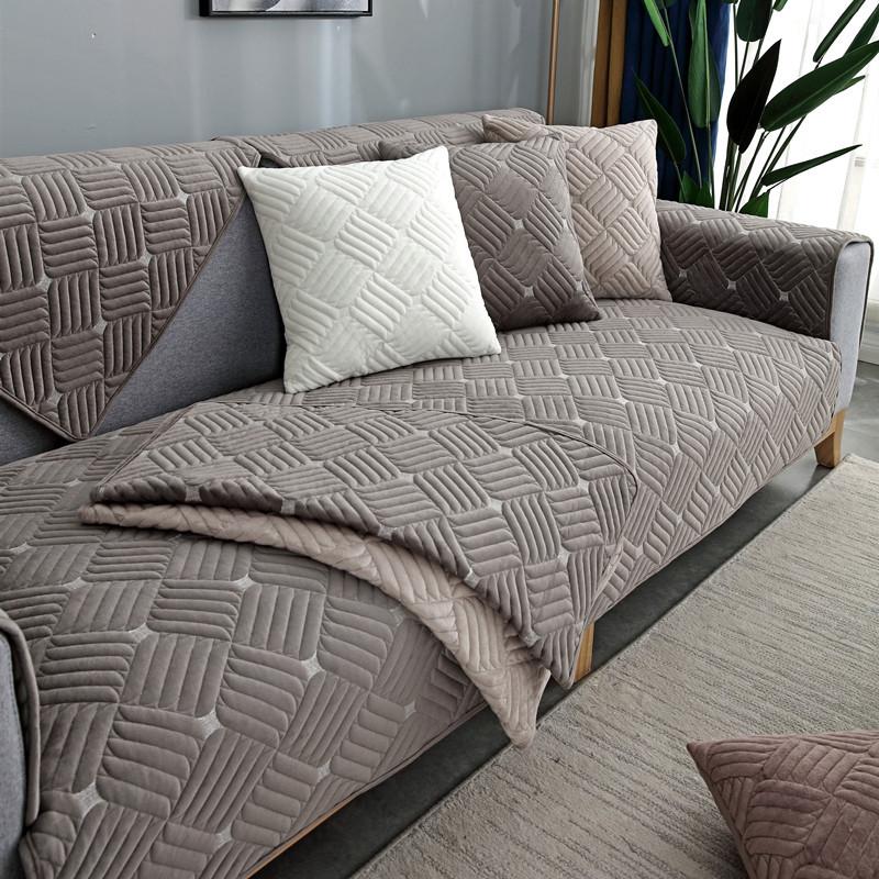 Winter Plush Sofa Cover Non-slip Modern Slipcover Couch Seat Cushion Sofa Towel Sofa Covers For Living Room Home Decor