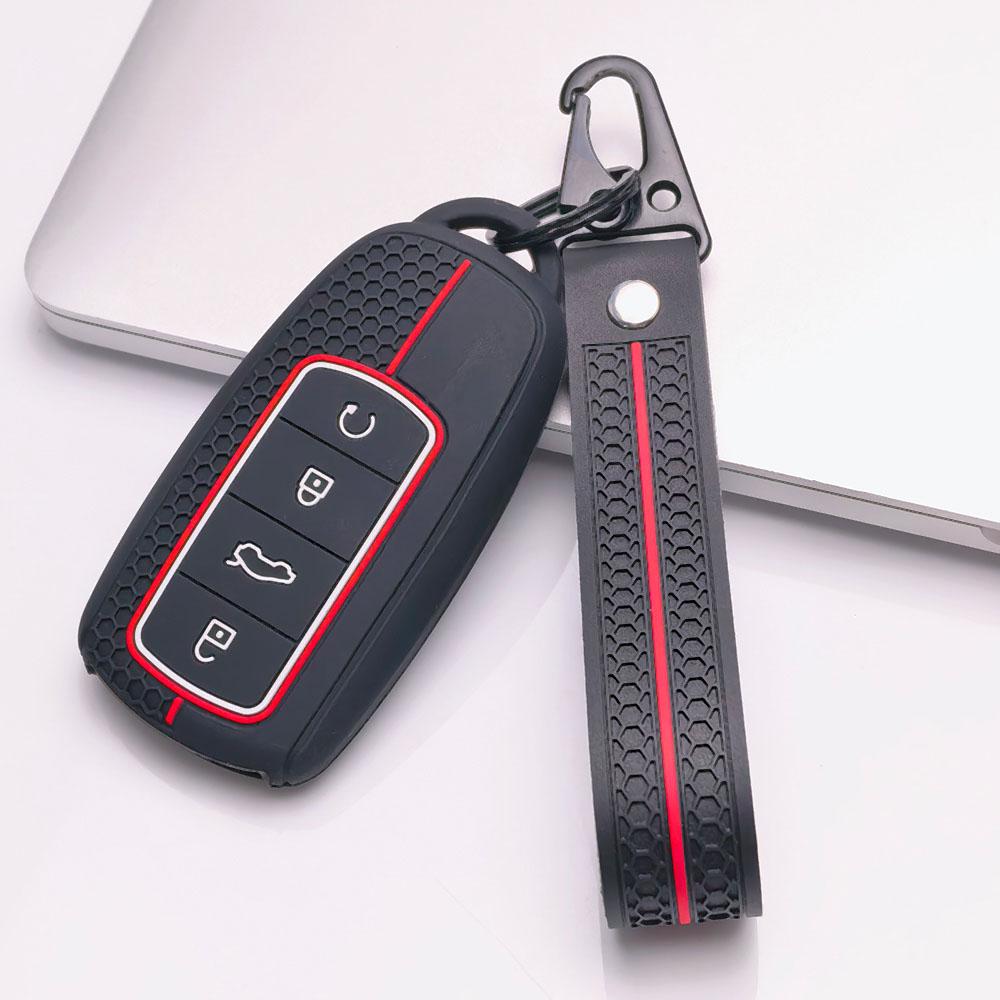 Чехол для ключа для Chery Tiggo7 Tiggo8 Tiggo5X Arrizo5 Arrizo6 с брелоком Защита от царапин Ударопрочная защита Мягкая текстура захвата