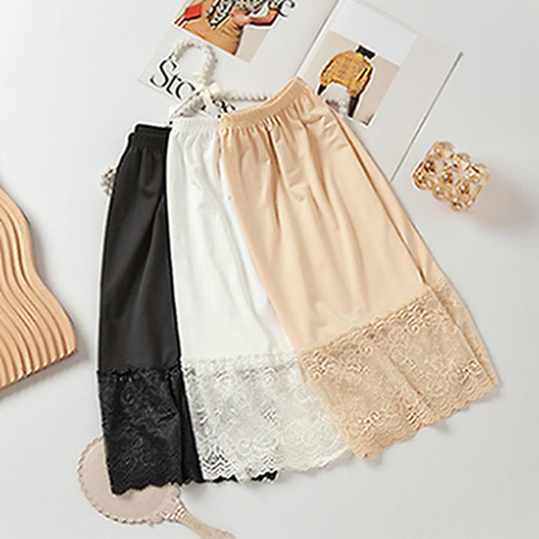 Женская нижняя юбка средней длины, кружевная непроницаемая внутренняя юбка Hanfu
