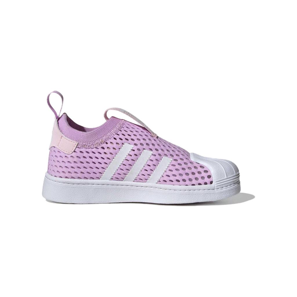 adidas Originals Superstar 360 2.0 Прочные Дышащие Низкие Детские Кеды для Скейтбординга Детские Кроссовки Фиолетовый JH6372