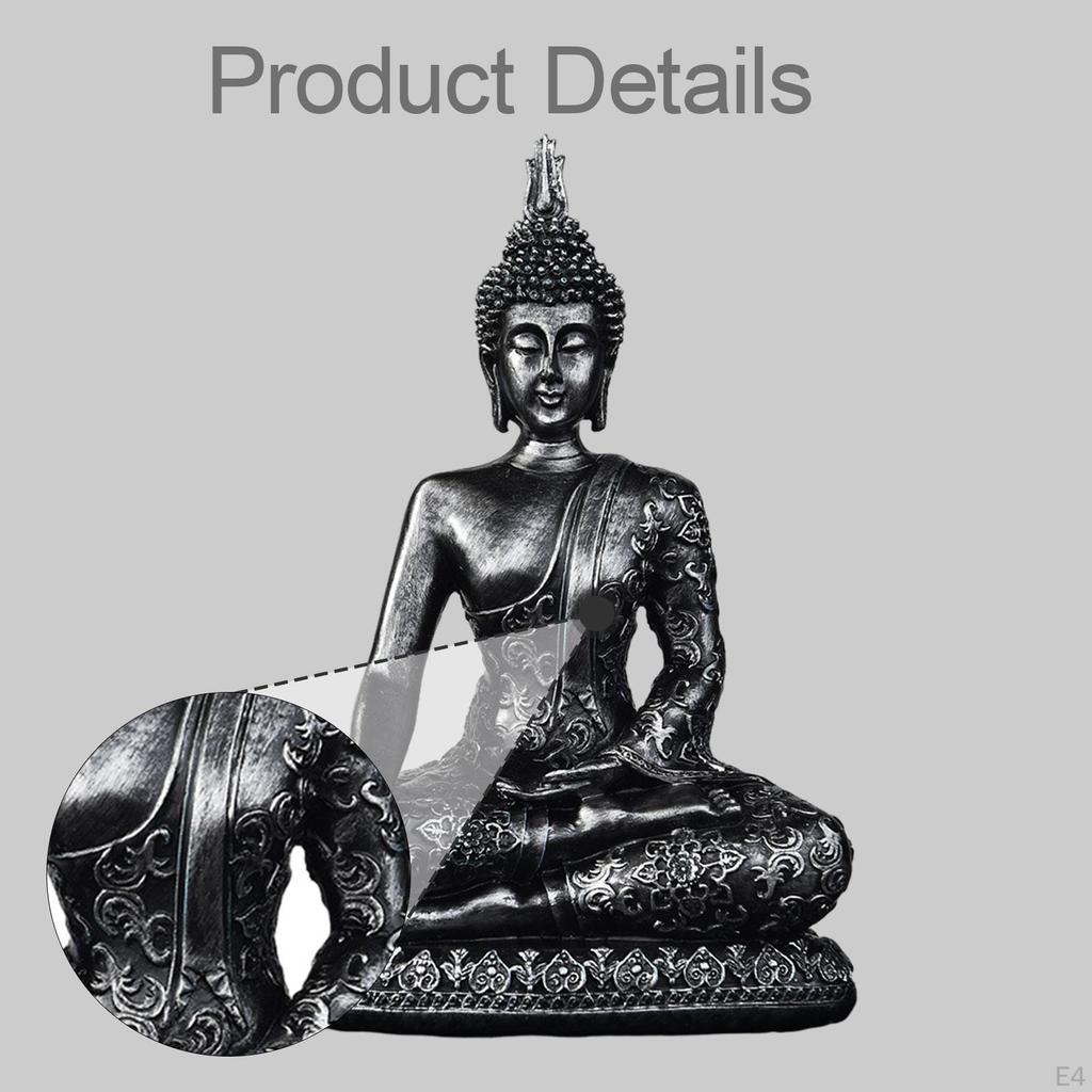 Статуэтка Будды из смолы, Сидящая фигурка, Домашний декор, Декоративная скульптура, Офис