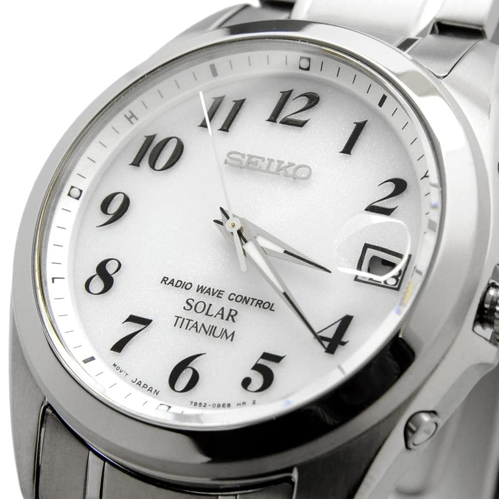 Часы Seiko Selection Titanium Solar Radio с белым циферблатом SBTM223 Silver [Seiko Watch] Мужские