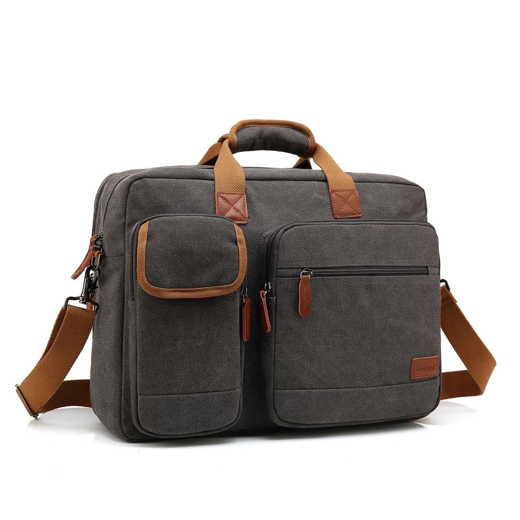 Мужская сумка Cool Bell Canvas Bag Многофункциональная сумка через плечо и сумка-мессенджер 17,3-дюймовая сумка для ноутбука Большая вместительная повседневная дорожная сумка CB-5002