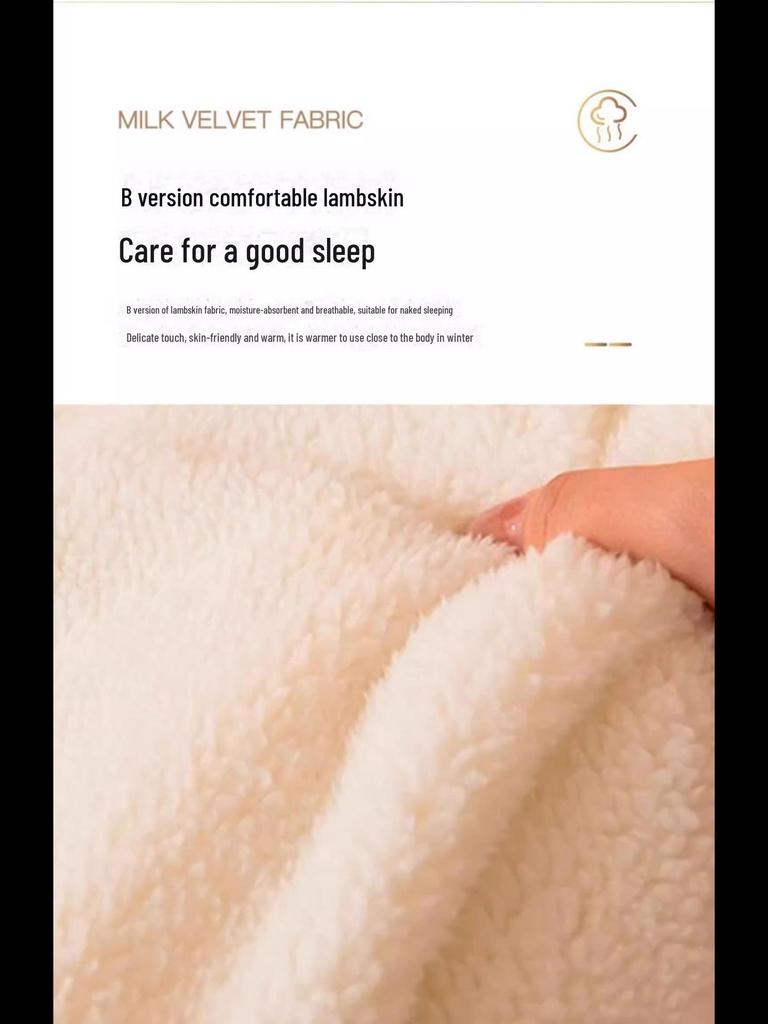 2024 Lambskin Quilt - Thick & Warm, 10 Lb Winter Quilt Core for Dormitory, Single Bed, Autumn/Winter Use