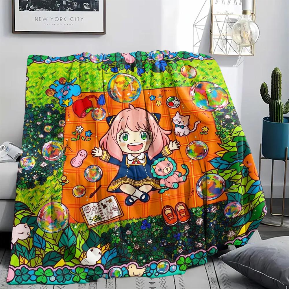 Anya Forger Print Flannel Blanket, Ultra Soft High Quality All Seasons Warm Throw, Home Decor Cozy Blanket, Perfect Christmas Gift