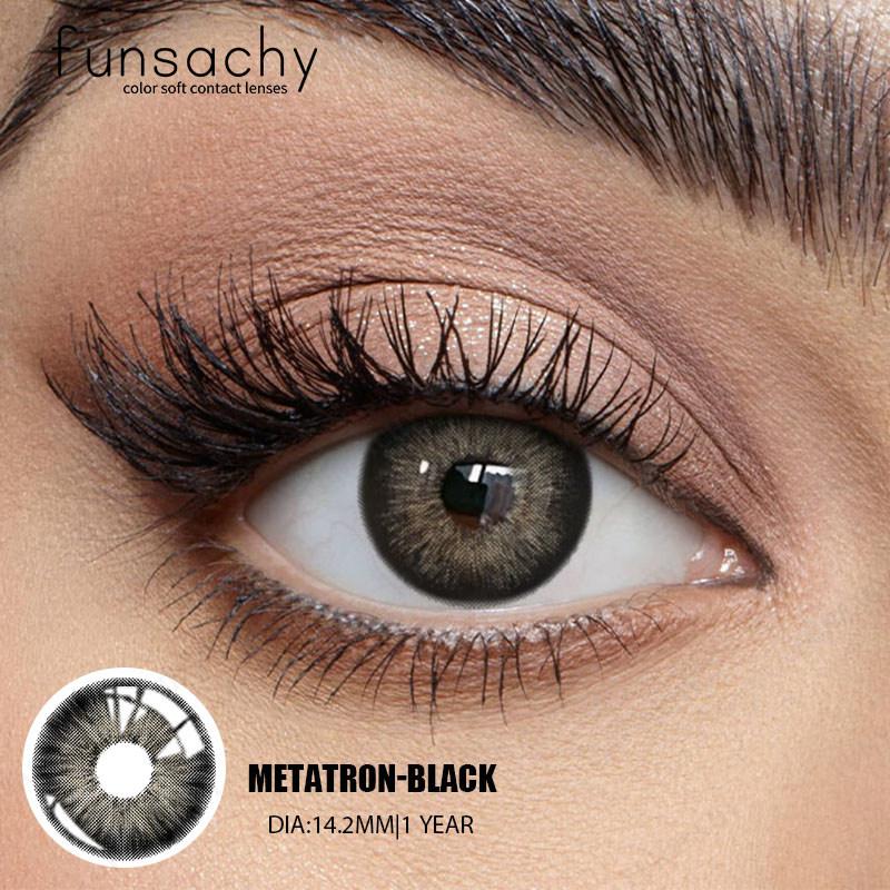 FUNSACHY 2pcs New Colored Contact Lenses for Eyes Fashion Cosmetic Brown Pupils Gray Lenses for Eye Multicolored Contact Lens