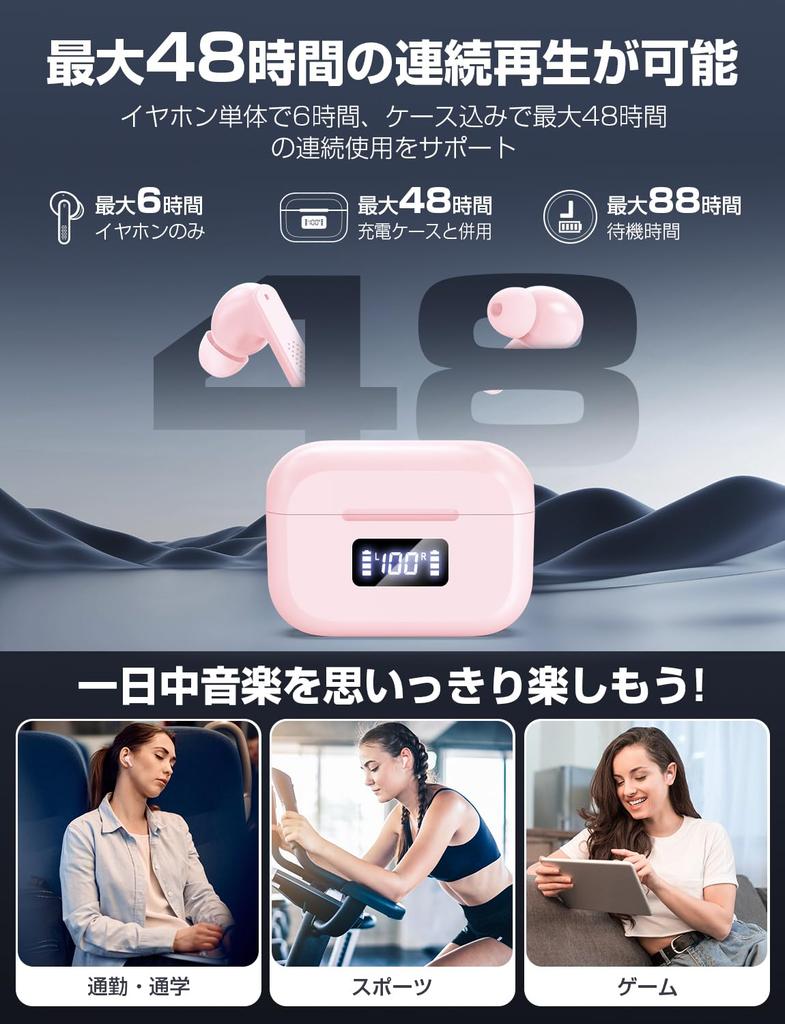 Wireless Bluetooth 2024 New Design Bluetooth Wireless Bluetooth Automatic LED Display Remaining Capacity Up To 48 Hours of Fast Sound Touch One