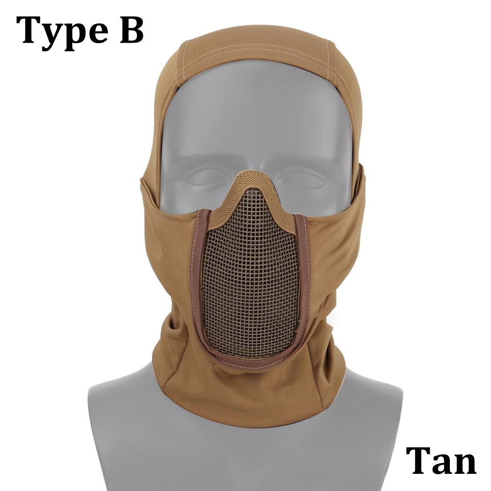 Tactical Full Face Mask Mesh Balaclava Cap Motorcycle Army Airsoft Paintball Headgear Hunting CS Game Protective Mask