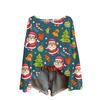 Women's Fashionable Oversized Knitwear Long-Sleeved Christmas Print Top