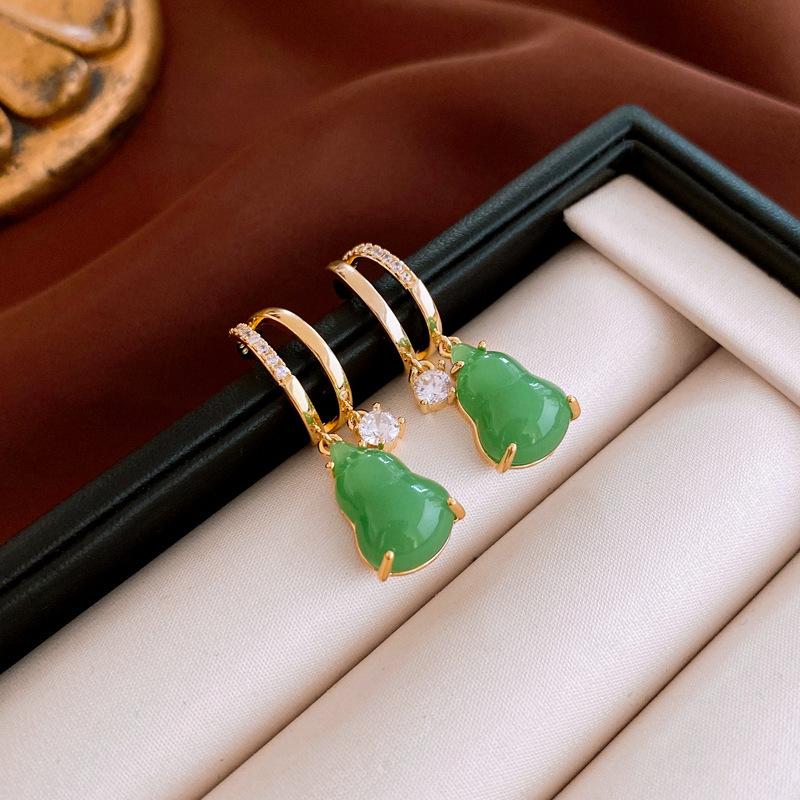 Гуофэн Серьги-кисточки с цирконом 'Серебряная игла', Ретро Легкая роскошь Высококлассные серьги-гвоздики Нишевые Универсальные серьги