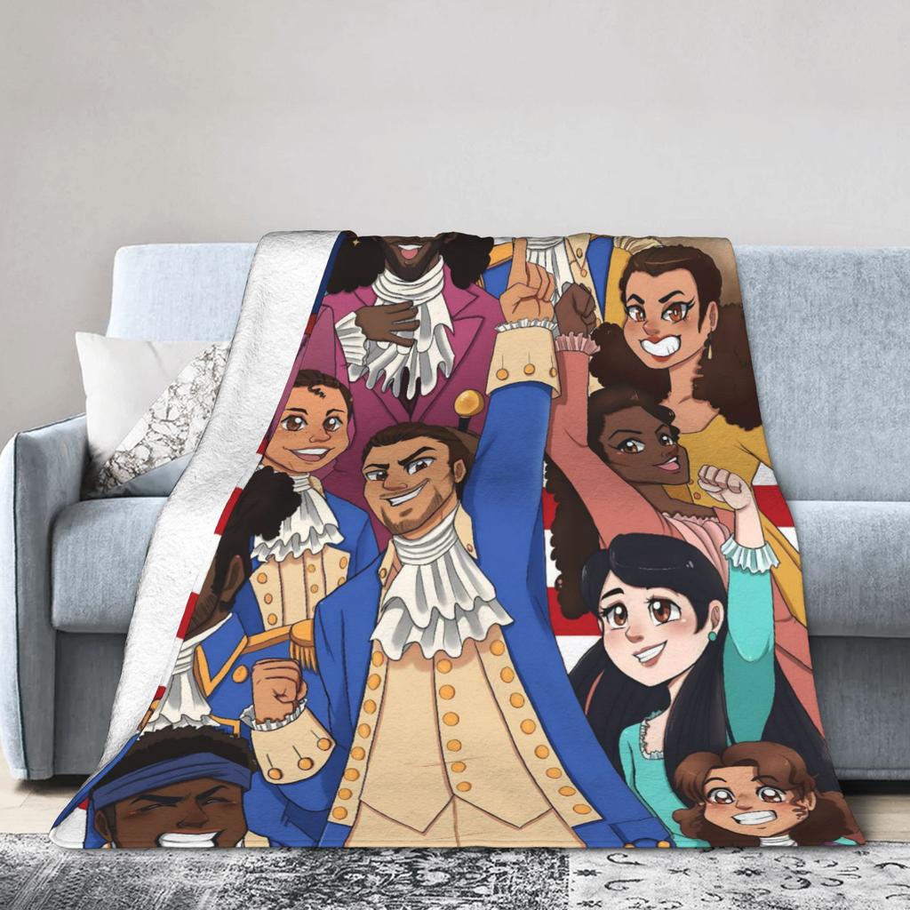 Hamiltons the Musical Theater Blanket Fleece Autumn Winter Historical Hip Hop Multi-function Ultra-Soft Throw Blankets Bedspread