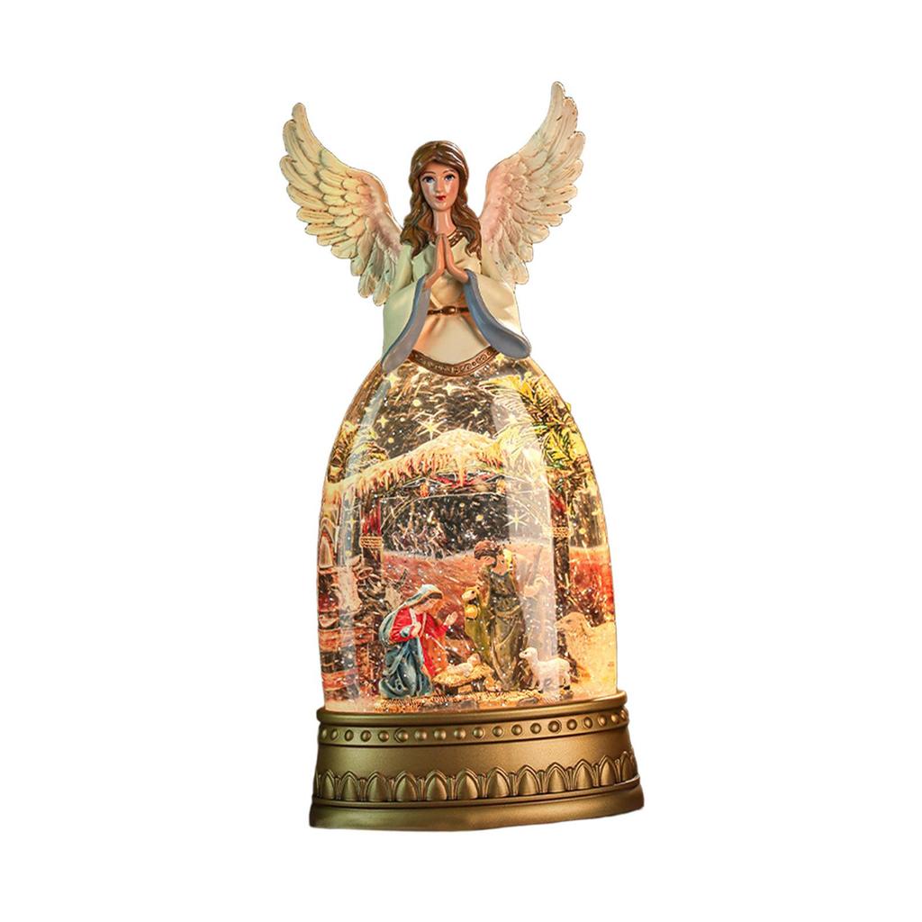 Christmas Snow Globe, Which Can Be Used As A Table Decoration, Nativity Scene Night