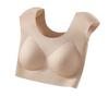 Плечевая накладка под прямым углом Невидимый бюстгальтер: Бесшовный бандаж для груди для женщин, уменьшает внешний вид большой груди