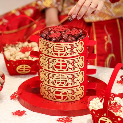 Пароварка Корзина Joy Износостойкая Нетканая Ткань Китайский Красный Свадебная Пароварка Коробка Корзина для Комнаты