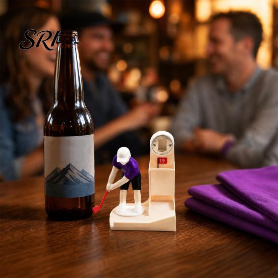Party Bottle Opener Golf Swing Beer Buddy, Golfer Opener, Themed Bar Game for Friends Fun Parties Man Cave Home Drinking Adults