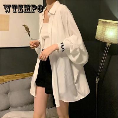 Тонкая солнцезащитная одежда из ледяного шелка, женская свободная шаль с длинными рукавами, среднего размера, с защитой от ультрафиолета, рубашка с кондиционером