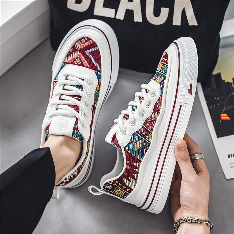 Fashion Men's Canvas Shoes Thick Sole Sneakers Platform Casual Shoes Outdoor Board Male Walking Shoes Zapatillas Hombre