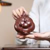 Креативный исинский фиолетовый глиняный чайник Ручной работы персиковый чайник Домашний чайник Красивый заварочный чайник Китайский набор для чая Цзыша 200 мл