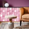 10 шт. Роскошные розовые наклейки на стену под кирпич, Имитация кирпича, Украшение для спальни, Водонепроницаемые самоклеящиеся обои для плитки, Декор для кухонного шкафа