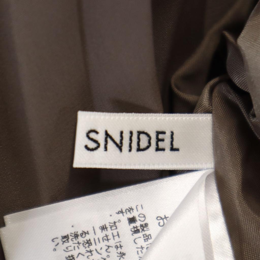 SNIDEL Long Length Irregular Pleated Skirt Gray Women Used