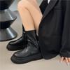 2025 новая корейская версия модных повседневных ботфортов в стиле интернет-знаменитости, высокие, красивые, ботинки-локомотивы, короткие ботинки на толстой подошве, женские