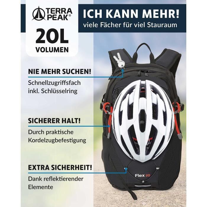 Wanderrucksack - Terra Peak - Flex 20 - 20L - Noir - Ergonomique - Mixte