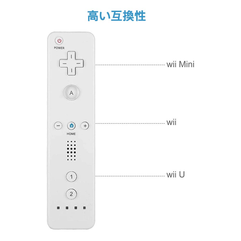 NITONAMI Wii Совместим с Wii U и включает в себя контроллер Wii Remote в чехле, Белый, Wii, (белый)