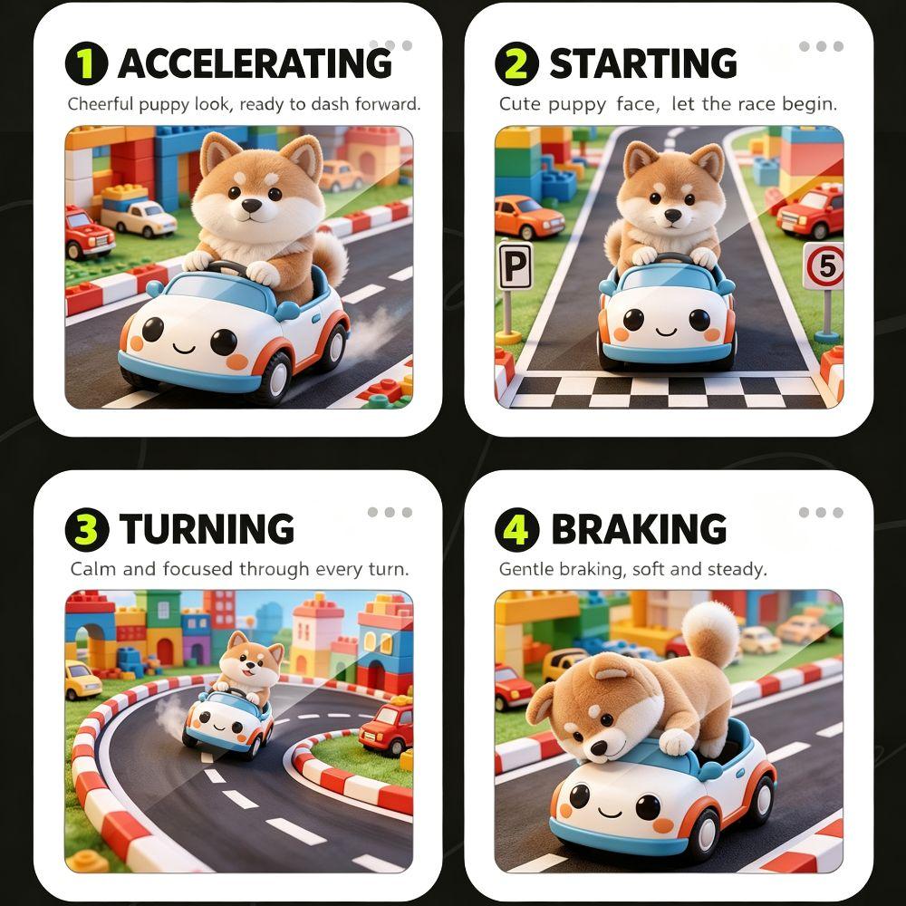 33 Languages Car Voice Chat Robot Built‑in Speaker Car Smart Electronic Pet Car Dashboard