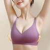 Женский бюстгальтер Съемные накладки на грудь Сплошной цвет Push Up Поддержка груди Дышащая мягкая беспроводная застежка на спине Регулируемые бретели Спортивный бюстгальтер