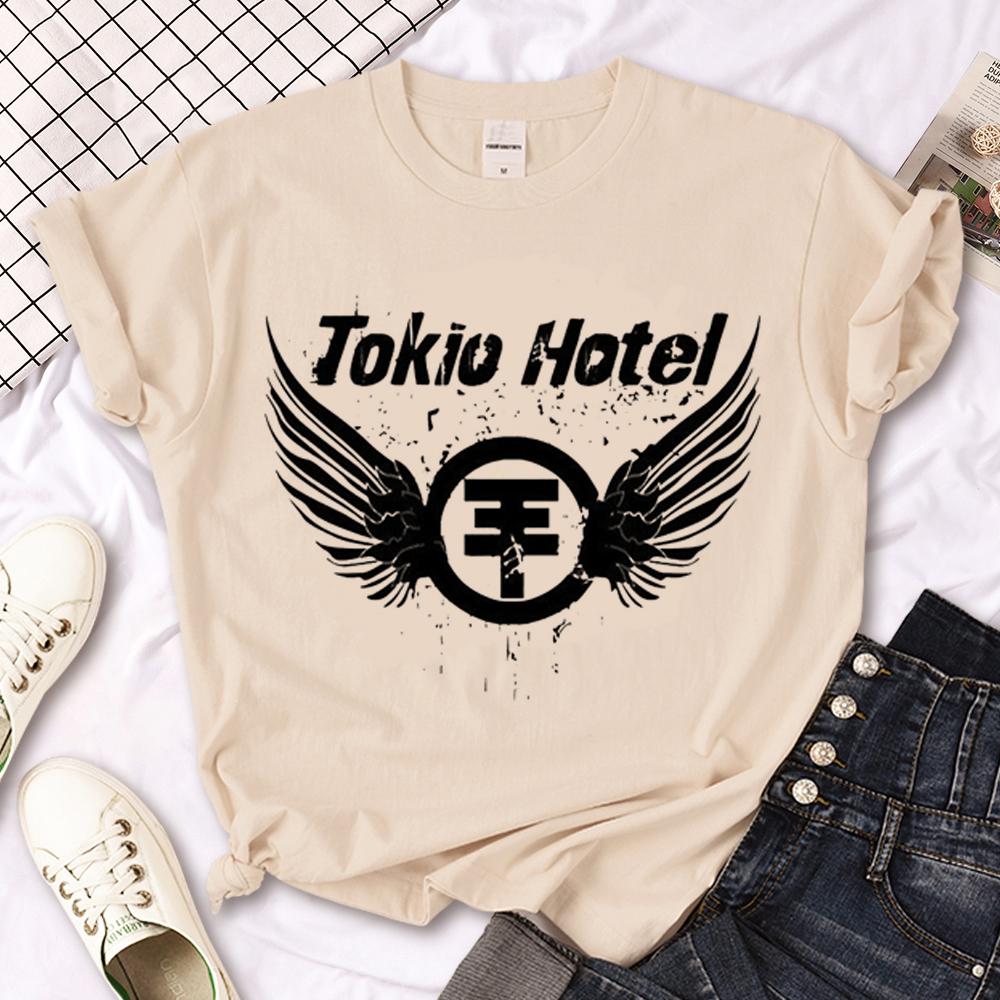 Футболка Tokio Hotel для подростка Университетская Дышащая Готическая Цифровая футболка Ретро корейская одежда с принтом Красочная Готическая эстетика