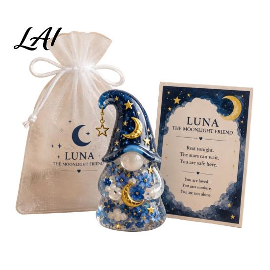 Gnome Ornament Emotional Support Figure with Card And Encouragement Gift for Her Gauze Bag Positive Energy Women Decor