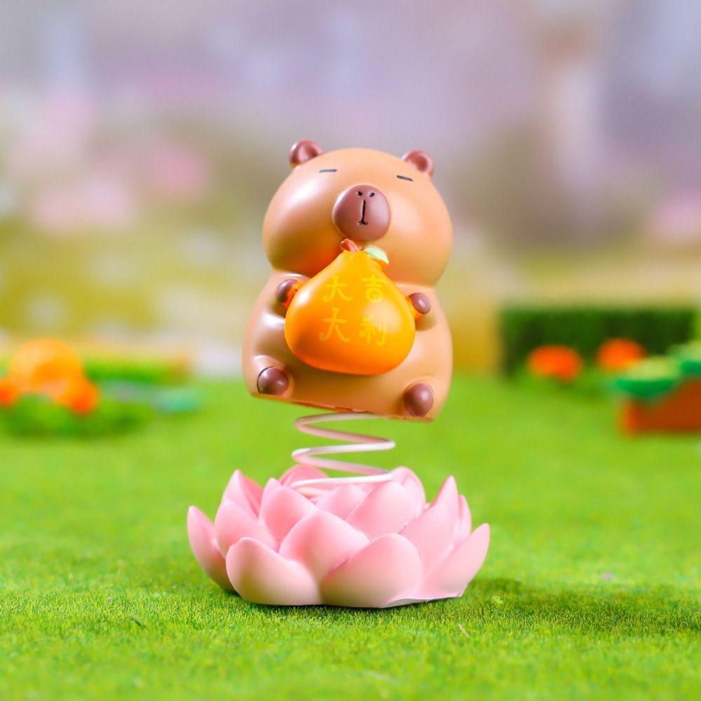 Capybara Car Ornament Panda Car Interior Accessory Creative Dashboard Decoration  Desktop