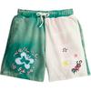 Шорты унисекс повседневные на шнурке с принтом бабочки и букв в стиле колор-блок, зеленые CN989-WE4