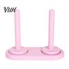 Rotating Yarn Spindle for Crochet Wooden Holder, Bamboo Stand with Smooth Knitting Gift Crafters Spinning Base, Single-axis/Double-axis Portable
