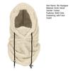 Winter Ski Headgear Solid Color Adjustable Drawstring Thickened Plush Warm Hat 3-in-1 Face Guard Head Cover Hat