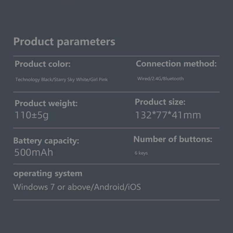 Игровая мышь для киберспорта, проводная, беспроводная, Bluetooth, бесшумная, для офиса, студентов, унисекс, 2.4G, оптическая мышь «три в одном».